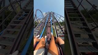 Riding BATMAN roller coaster at SIX FLAGS