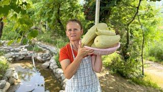 Exquisite Albanian Village Cuisine: Zucchini Delights and Zucchini Pie!