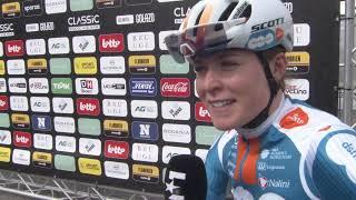 Charlotte Kool - Interview at the start - Classic Brugge-De Panne 2024