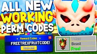 *NEW* ALL FREE PERMANENT TREX FRUIT CODES in ROBLOX BLOX FRUITS CODES!