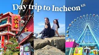 Day trip to Incheon, Korea  chinatown, anime café, seaside and theme park | life in seoul vlog