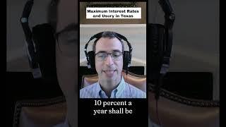 Maximum Interest Rates and Usury Laws in Texas