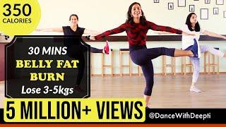 DWD#80 | 30mins DAILY FLAT BELLY Workout  - Beginner Bollywood | Lose weight 3-5kgs #dancewithdeepti