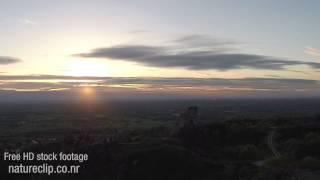 FREE Aerial Stock Footage: Bird's eye sunset CC-BY NatureClip