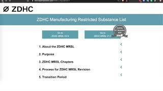 ZDHC MRSL V2.0 Demonstration Video