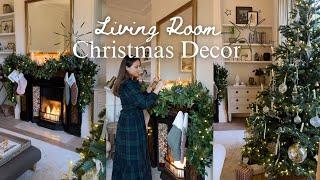 LIVING ROOM CHRISTMAS DECOR 2024 - TREE & GARLAND| Laura Melhuish-Sprague