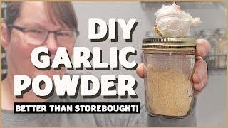 Dehydrate the Best DIY Garlic Powder! + Hacks for making it in bulk, faster!