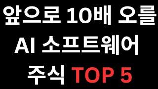 폭등이 시작된 AI 소프트웨어 주식 TOP 5 추천