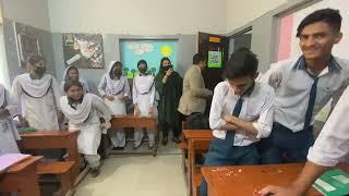 Mr Bean Pakistani visit Class X in The Memon Educators School Near Gulzar-e-Hijri