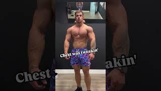 Chest muscle flexing (Fitness model: Alex Gibson)  #bodybuilding #aestletic #motivation #muscle