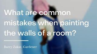 What are common mistakes when painting the interior walls of a room?