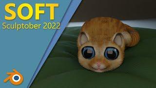 Soft (Kitten) - Sculptober 2022: Blender 1 Hour Speed Sculpt