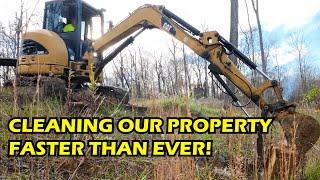 Land Clearing with CAT 304 Excavator