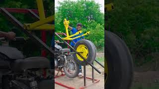 Monster Tyre Launcher  Telugu Experiments #shorts #short  #teluguexperiments