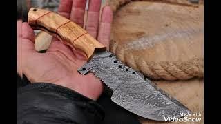 CUSTOM MADE TRACKER KNIFE DAMASCUS STEEL BLADE #worldwideshipping #exporter #bulk #excellent