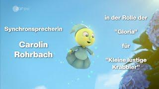 Sprecherin Carolin Rohrbach spricht die "Gloria" in "Kleine lustige Krabbler" für das ZDF