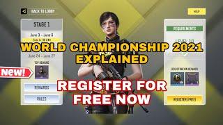 How to Register in World Championship 2021 Explained COD Mobile | Wisdom Frost