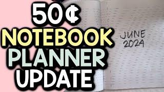 50¢ NOTEBOOK PLANNER UPDATE | Planning & Journaling in One!