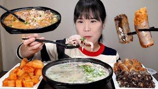 mukbang, spicy, kimchi, Sundae, ASMR.