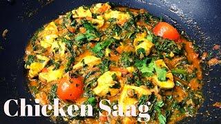 Chicken Saag Recipe | Chicken With Spinach Curry | Chicken Palak |