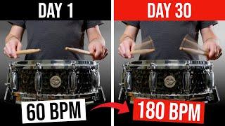 Get FASTER Hands In 1 WEEK - Beginner Drum Lesson