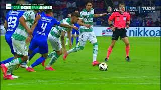 Gol de D. Valdés | Cruz Azul 0 - 1 Santos | LIGA BBVA MX - Guard1anes 2021  |