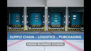 Supply Chain vs Logistics vs Purchasing Management - KEDGE Business School