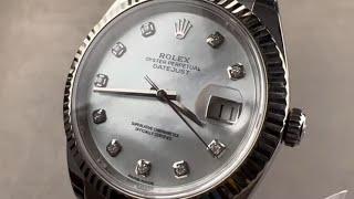 Rolex Datejust 41 Mother of Pearl and Diamond Dial 126334 Rolex Watch Review