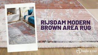 Rijsdam Modern Brown Area Rug