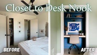 Built in Desk Nook | From closet to desk working space | Perkins On Parkway