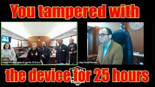 Judge Fleischer shows zero tolerance for tampering!!