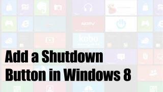 Shutdown Windows 8 with a Click