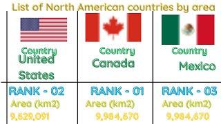 List of North American countries by Area | RANK THE COUNTRIES | INFO SIDE |