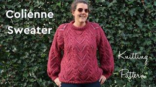 Colienne sweater: Easy Chunky Lace Sweater Knitting Pattern