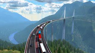 The world's Most Dangerous Roads | Cruzando Puente Impresionante | Double Decker Bus Scania g6 1800