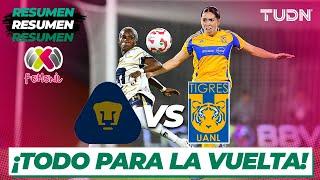 Resumen y goles | Pumas vs Tigres | Liga Mx Femenil AP2024-4tos | TUDN