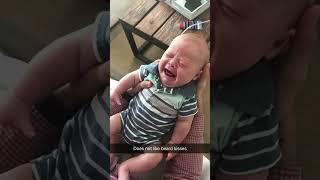 Baby’s reaction to daddy’s kisses #happy #funny #baby #kiss #daddy #cute #kid #youtube #lol