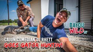 Cajun Comedian DJ Rhett goes Gator Huntin' with Bayou Wild TV!