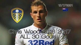 Chris Wood ● ALL 30 Goals 2016-2017 │ Leeds United