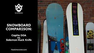 Snowboard Comparison: Capita DOA vs. Salomon Huck Knife