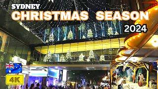 SYDNEY CHRISTMAS SEASON VLOG - WALKING TOUR (4K) 2024