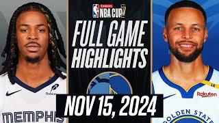 WARRIORS vs GRIZZLIES FULL GAME HIGHLIGHTS NOVEMBER 15, 2024 EMIRATES NBA CUP  HIGHLIGHTS 2K25