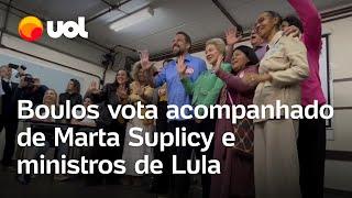 Boulos vota acompanhado da vice Marta Suplicy e ministros do governo Lula