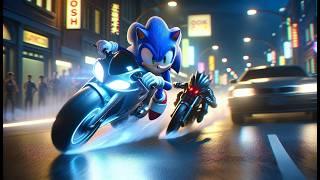 Motorcycle Chase with SHIN SONIC TAPES! Very Funny Story | Sonic The Hedgehog 3 Animation