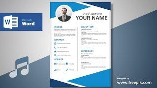 Awesome Clean Resume Designing in Microsoft Word (Musical Version)| CV Designing Tutorial