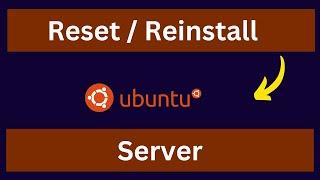 How to Reinstall a VPS server (UBUNTU)