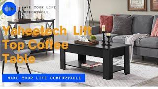 Yaheetech 47.5 Inches W Lift-Top Coffee Table w/ Bottom Shelf #coffeetable