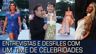 ENTREVISTAS E DESFILES COM UM TIME DE CELEBRIDADES