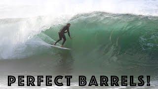 Surfing INSANE Barrels in Southern California!