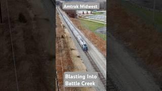 Blasting Into Battle Creek With Amtrak Midwest #train #railroad #railway